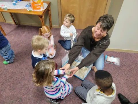 Therapy animals and small children